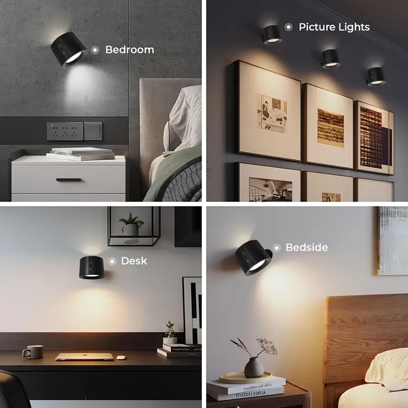 1pc-Rechargeable-Wall-Mount-LED-Spot-Light-Front-Rear-Light-x