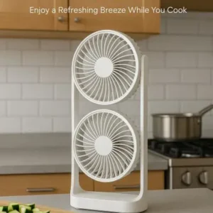 Double-Head High Wind Air Circulation Desktop Fan Portable Double-Layer Cooling Fan